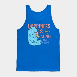 happiness is eating ice cream Tank Top